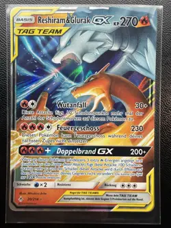 Pokemon TCG Reshiram/Glurak GX 20/214 Unbroken Bonds Deutsch Near Mint Holo NM - Image 1