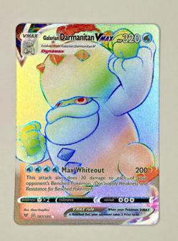 Pokemon Vivid Voltage Galarian Darmintan VMAX 187 Rainbow Art Ungraded Near Mint - Image 1