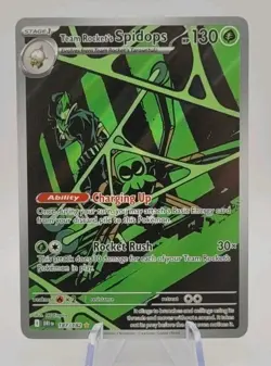 Pokemon TCG: Team Rocket Spidops 187/182 Illustration Rare -Destined Rivals-NM - Image 1
