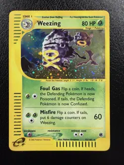 Weezing 32/165 Holo Expedition Holo Pokemon TCG With Swirl🌀 LP - Image 1
