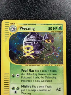 Weezing 32/165 Holo Expedition Holo Pokemon TCG With Swirl🌀 LP - Image 2