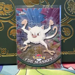 2000 Topps Chrome Pokemon: Mankey #56 - NM - Image 1