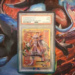 2015 POKEMON XY BREAKTHROUGH SECRET #164 FULL ART/MEWTWO EX PSA 9 - Image 1