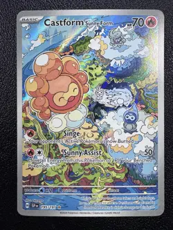 Pokemon: Castform Sunny Form Illustration Rare IR Full Art Holo 195/191 - Image 1