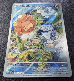 Pokemon: Castform Sunny Form Illustration Rare IR Full Art Holo 195/191 - Image 2