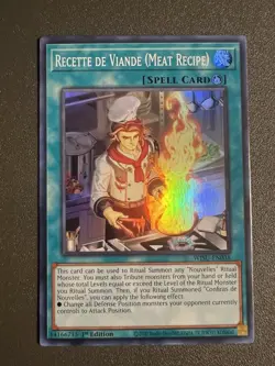 Yugioh! Recette de Viande (Meat Recipe) - WISU-EN038 - Super Rare - 1st Edition - Image 1