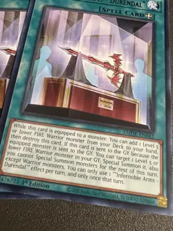 YuGiOh INFERNOBLE ARMS DURENDAL x3 | AMDE ▪ POWERFUL RARE CARD ▪ 1ST EDITION💎 - Image 2