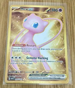 Mew ex 205/165 Gold Secret Rare Pokemon 151 Full Art Holo NM+ - Image 3