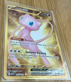 Mew ex 205/165 Gold Secret Rare Pokemon 151 Full Art Holo NM+ - Image 4