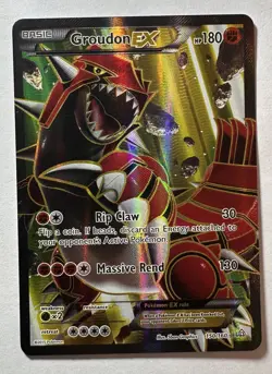 Pokemon Groudon EX 150/160 Very Good - Image 1