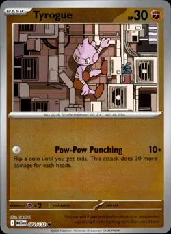 Tyrogue 071/132 Reverse Holo - Pokemon ME01: Mega Evolution - NM - Image 1
