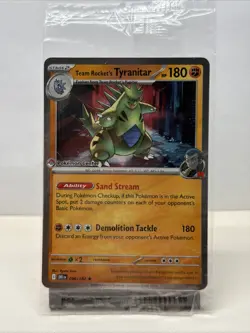 Pokemon Center Team Rocket's Tyranitar 096/182 Destined Rivals Promo Sealed - Image 1