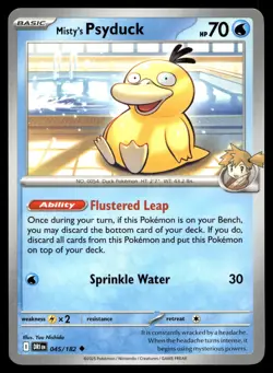 MISTY'S PSYDUCK 45/182 UNCOMMON DESTINED RIVALS POKEMON - Image 1