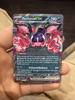 Pokemon TCG Pecharunt EX Shrouded Fable 039/064 Holo Double Rare - Image 1