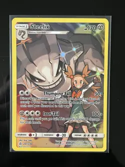 Pokemon Steelix Sm-Cosmic Eclipse Secret Rare Holo 170 HP 247/236 English - Image 1