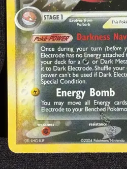 Pokemon Dark Electrode 4/109 EX Team Rocket Returns 2004 Holo Rare INK ERROR - Image 5
