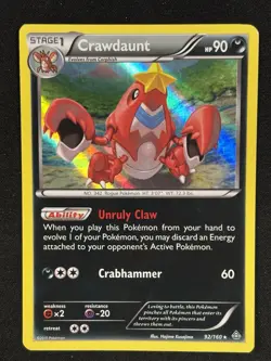 Pokemon - Crawdaunt 92/160 - Primal Clash Reverse Holo - MP - Image 1