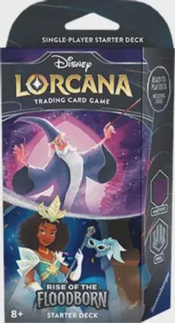 Disney Lorcana: Rise of the Floodborn Starter Deck (Steel & Amethyst) - Image 1
