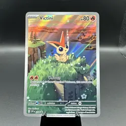 Pokemon TCG Victini SVP 208 Full Art Holo Card Black Star Promo Rare - Image 1