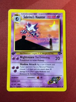 SABRINA'S HAUNTER 55/132 Gym Challenge 1st EDITION Pokemon TCG card LP - Image 1