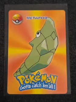 CARTE CARD POKEMON HOLO FOIL " WEEDLE 1279 - METAPOD 1271 " BANDAI TOPPS 1999 LP - Image 2