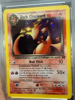 2000 Pokemon card game Dark Charizard 4/82 Team Rocket Holo PSA 9 MINT - Image 3