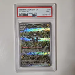 2024 Pokemon Magneton Full Art Holo SVP EN Surging Sparks ETB Promo #159 PSA 9 - Image 1