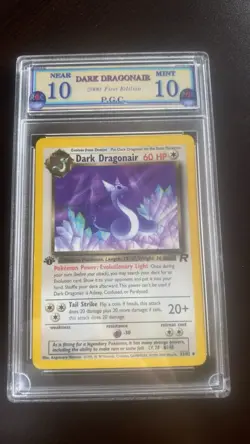 Dark Dragonair 33/82 first edition GRADED 10 Near MINT PGC pokemon card old - Image 1