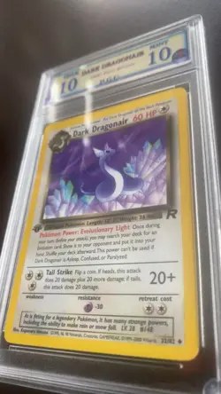 Dark Dragonair 33/82 first edition GRADED 10 Near MINT PGC pokemon card old - Image 2