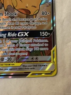 Pokemon TCG Holo Rare Full Art Tag Team Raichu Alolan Raichu - Image 3