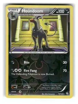 Houndoom 75/124 Rare Dragons Exalted Pokemon Reverse Holo Lightly Played - Image 1