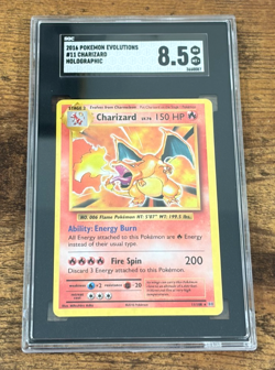 2016 Pokemon Evolutions Charizard #11 Holo SGC 8.5 - Image 1