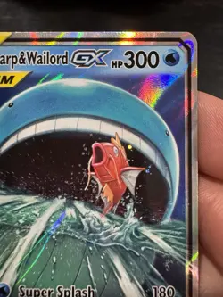 Pokemon TCG Magikarp Wailord Tag Team GX Full Art Holo Promo Card SM166 - Image 2
