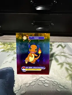 Pokemon TCG Rainbow Foil Charmander #004 Full house sticker - Image 1