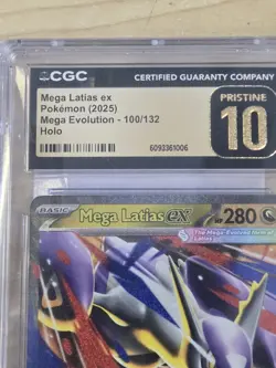 2025 POKEMON MEG EN-MEGA EVOLUTION #100 MEGA LATIAS EX CGC PRISTINE 10 - Image 2