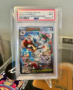 Pokemon 2025 Mega Lucario ex 179/132 SIR Mega Evolution MINT PSA 9 - Image 1