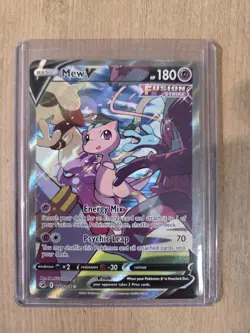 2021 Pokemon SWSH Fusion Strike Mew V #251/264 - Image 1