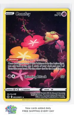 Comfey GG14/GG70 - Pokemon Crown Zenith: Galarian Gallery Full Art Rare Holo NM - Image 1