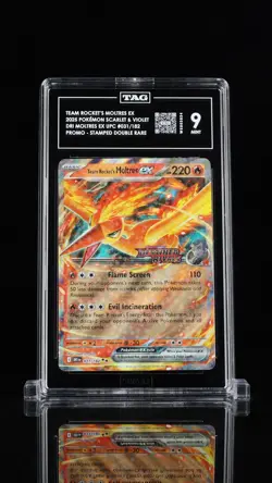 2025 Pokemon Team Rocket’s Stamped Moltres ex #031/182 TAG 9 - Image 1