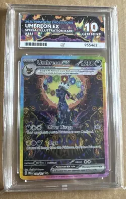 Pokemon TCG Umbreon EX Prismatic Evolutions SIR 161/131 ACE 10 Perfect Subgrades - Image 1