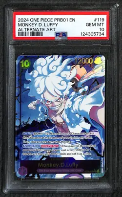 One Piece Monkey.D.Luffy Alternate Art OP05-119 PSA 10 - Image 1