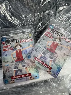 One Piece X College Basketball US Voyage Luffy Promo Card SHIPS IMMEDIATELY - Image 1