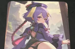 Matchmaker Spicy Waifu NSFW A5 Size Card Board QiQi Genshin Impact Tatto - Image 1