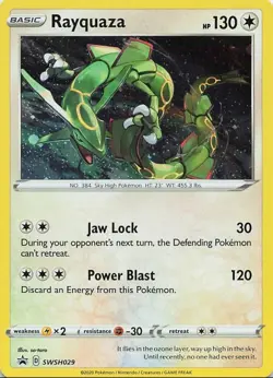 Rayquaza - SWSH029 - Pokemon Sword & Shield Promo Ultra Rare Holo Card 65 Copy - Image 1