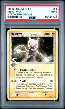 2006 POKEMON EX HOLON PHANTOMS #24 MEWTWO PSA 9 - Image 1