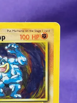 1st Edition Machamp Holo Foil Pokemon Card Base Set 8/102 - Image 4