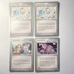 Pokemon 2006 World Championships Trainer Supporter 4 Cards Lot Elm TV Rocket - Image 1