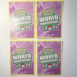 Pokemon 2006 World Championships Trainer Supporter 4 Cards Lot Elm TV Rocket - Image 2