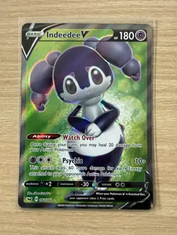 Pokemon Card Indeedee V 192/202 Sword & Shield Base Set Full Art - NM / M - Image 3
