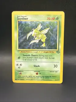 Scyther 10/64 Jungle Holo Unlimited Holo Rare Pokemon TCG - Image 1